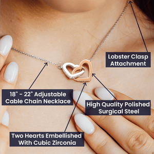 Interlocking Hearts Necklace (Yellow & White Gold Variants) - HEARTEN