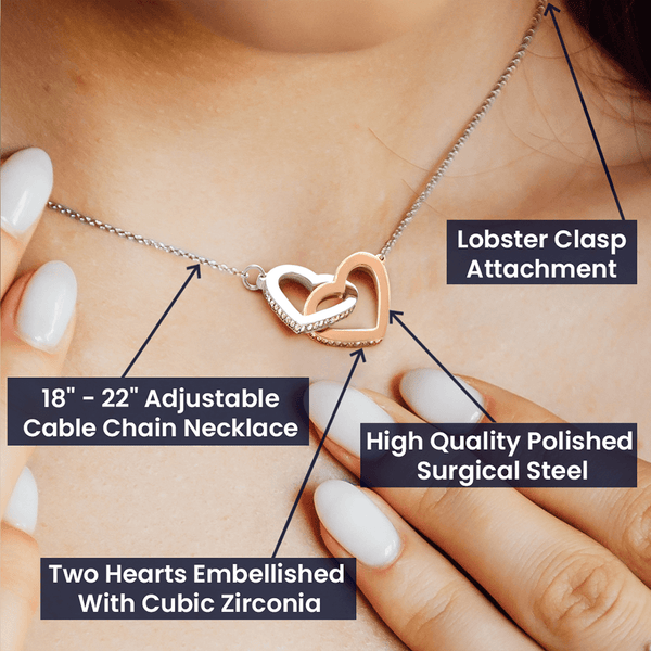 Interlocking Hearts Necklace (Yellow & White Gold Variants) - HEARTEN