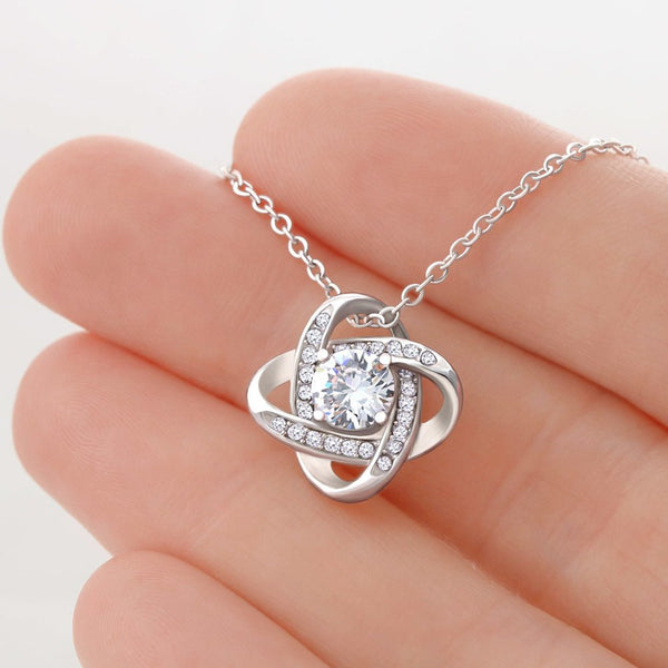 To My Daughter Love Knot Necklace from Mom - HEARTEN