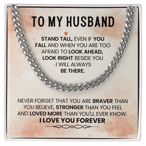 To My Amazing Husband – Cuban Link Chain - HEARTEN