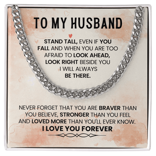 To My Amazing Husband – Cuban Link Chain - HEARTEN