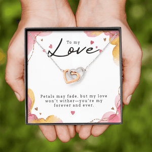 Interlocking Hearts Necklace (Yellow & White Gold Variants) - HEARTEN