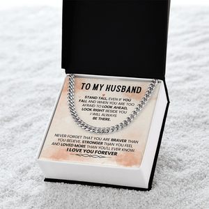 To My Amazing Husband – Cuban Link Chain - HEARTEN