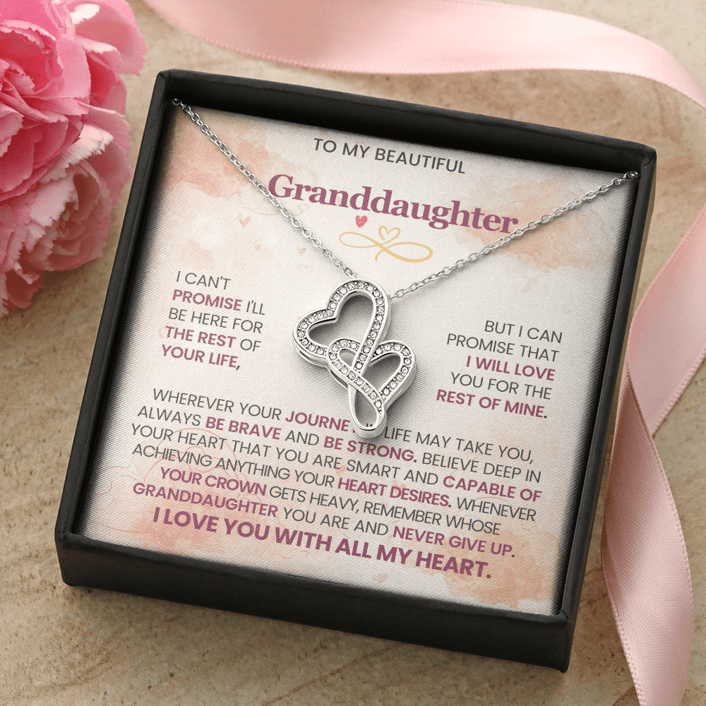 To My Beautiful Granddaughter - Heart to Heart Pendant Necklace - HEARTEN
