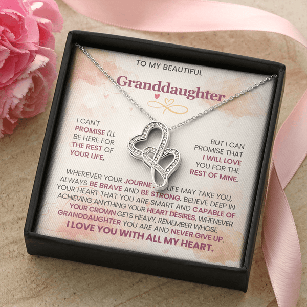 To My Beautiful Granddaughter - Heart to Heart Pendant Necklace - HEARTEN