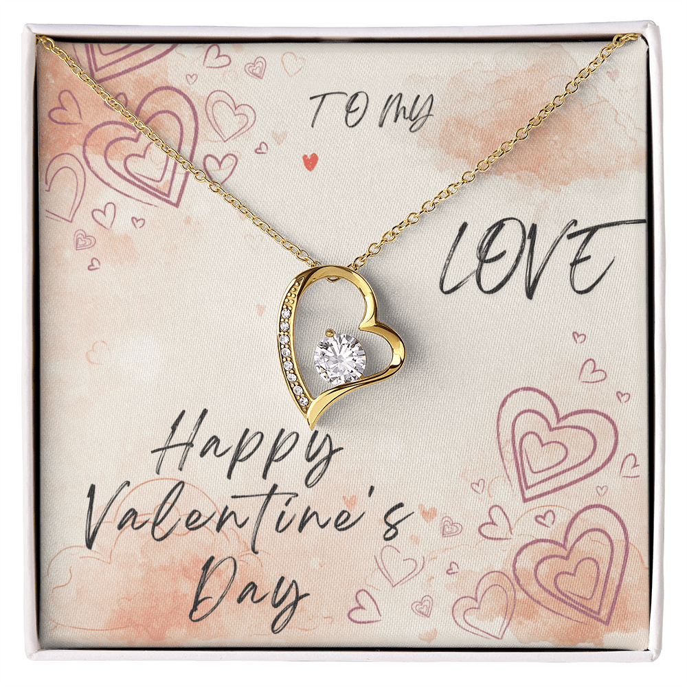 To My Love – Forever Love Necklace & Flower Bouquet Valentine's Gift Set - HEARTEN