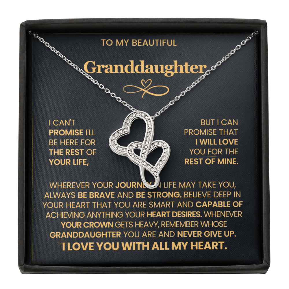 To My Beautiful Granddaughter - Heart to Heart Pendant Necklace - HEARTEN