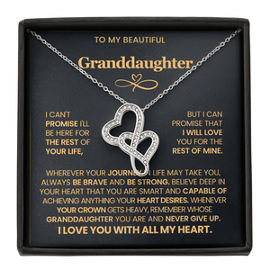 To My Beautiful Granddaughter - Heart to Heart Pendant Necklace - HEARTEN