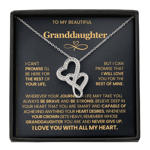 To My Beautiful Granddaughter - Heart to Heart Pendant Necklace - HEARTEN