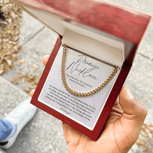 Promise Cuban Link Chain for Him - HEARTEN28