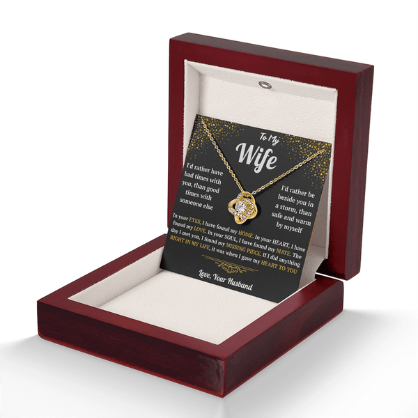 To My Wife - Love Knot Necklace - HEARTEN