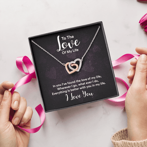 Interlocking Hearts Necklace (Yellow & White Gold Variants) - HEARTEN