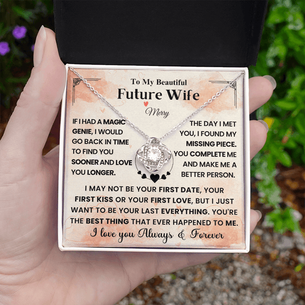 To My Beautiful Future Wife - Love Knot Necklace - HEARTEN