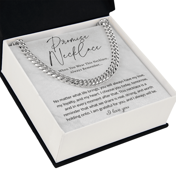 Promise Cuban Link Chain for Him - HEARTEN12