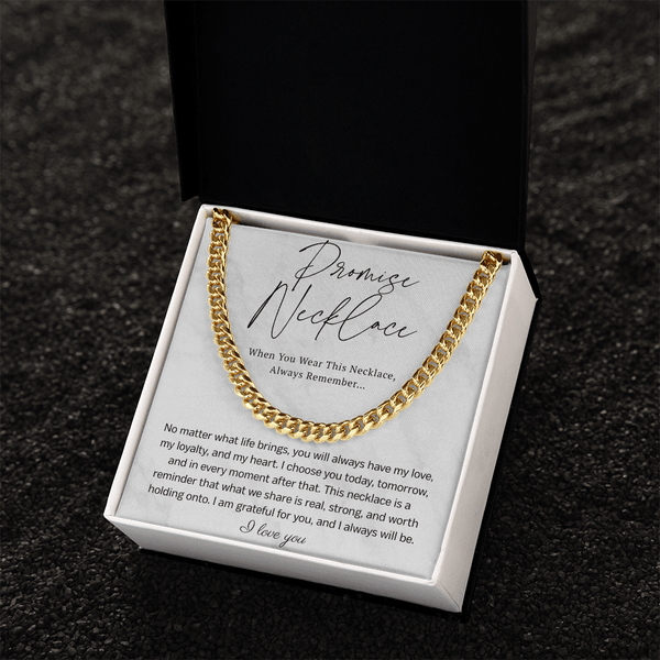 Promise Cuban Link Chain for Him - HEARTEN5